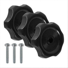 3 Pack Black 1inch Shaft RV Window and Vent Knob