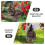 3Pièces Piquets Poule Décoration Jardin Durable Colorée 3