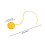 2Pcs Stylish Yellow Paper Cat Scratch Balls Replacement for Cat Trees 2