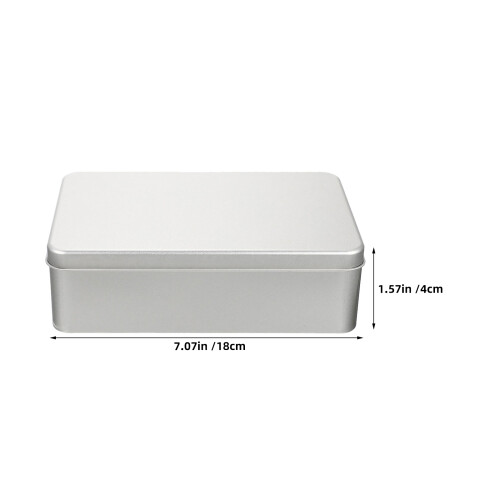 Silver Tinplate Tea Leaves Can Multipurpose Cookie Boxes with Lid 1