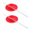 2Pcs Red Spinning Plate Set Plastic Juggling Kit for Party Performance 7