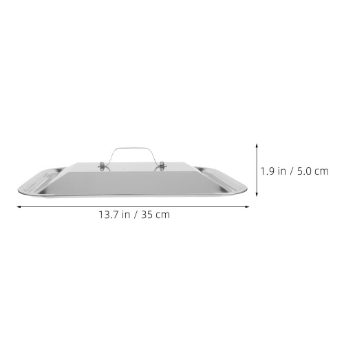 2Pièces Couvercle Pour Plat De Cuisson Argenté Usage 1