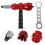 1set Cordless Rivet Nut Adapter Red Aluminum Alloy Hand Tool 9