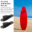 2Pièces Ailerons PVC Paddle Noir Guide Surfboard Durable 6