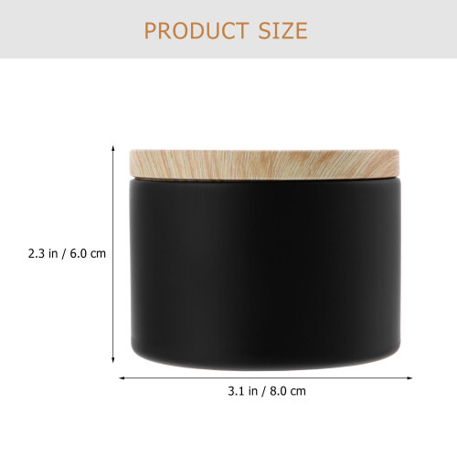 3Pièces Pots Noir Pour Fabrication Bougies 1