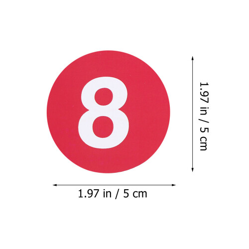 1Ensemble Autocollants Numérotés Rouge PVC Étanches Décoration Maison 1