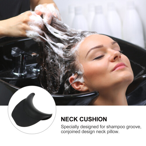 Reusable Black Silicone Shampoo Neck Support for Salon Bowls 2
