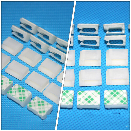 100Pcs Compact White Cable Holders Adhesive Wire Clips for Office Use 2