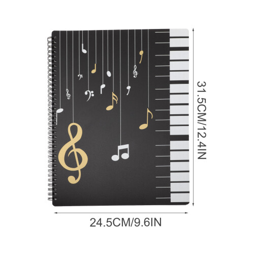 Durable Music Folder for Office Paper Storage with Music Design 1