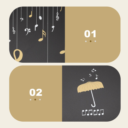Durable Music Folder for Office Paper Storage with Music Design 2