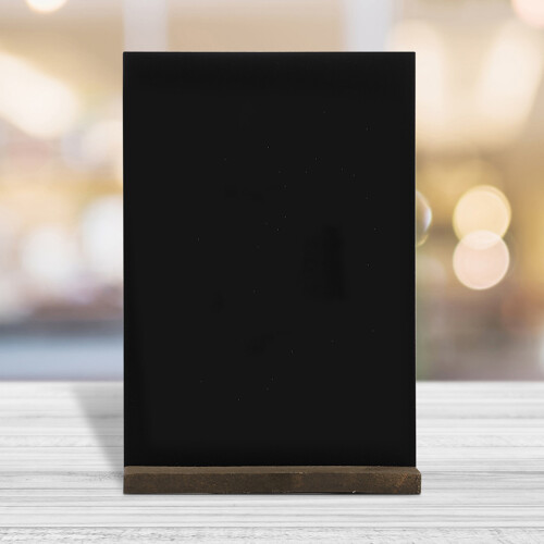 2Pcs Compact Wooden Chalkboard Menu Signs for Tabletop Message Display 2