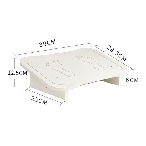White Non-Slip Office Footstool Foot Support Under Desk 1