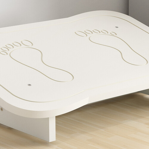 White Non-Slip Office Footstool Foot Support Under Desk 2