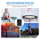 6Pièces Accessoires Trampoline ABS Protège-Poteaux Noir Durable 4