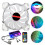 1Set White ABS Rgb Lighting Computer Case Fan Cooling Cooler 3