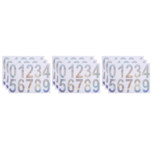 Adhesive Reflective Number Decals Durable PVC for Outdoor Use 1