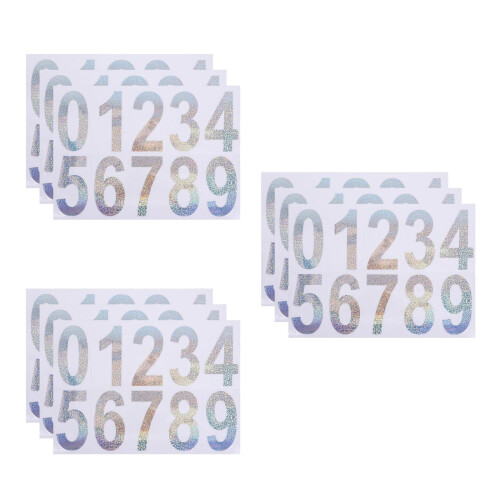 Adhesive Reflective Number Decals Durable PVC for Outdoor Use 2