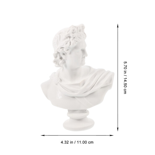 Small Statue White Bust Statue 1set 1