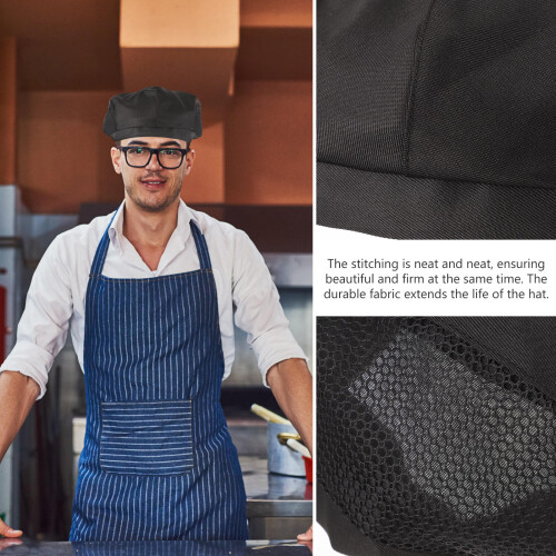 2Pièces Filets À Cheveux Noir Pour Cuisine Chef 2