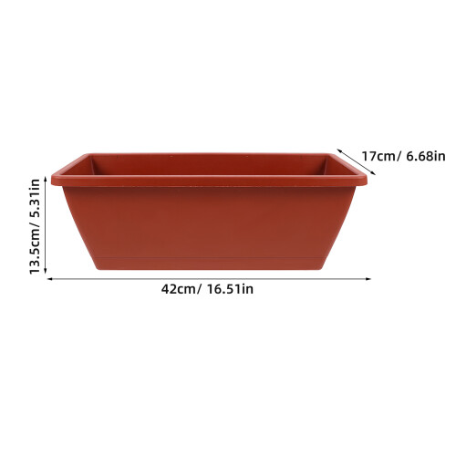 6Pièces Cache-Pot Plastique Épais Rouge Usage 1