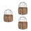 3Pcs Black Iron Wire Hanging Storage Basket for Garden and Kitchen 3