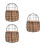 3Pcs Black Iron Wire Hanging Storage Basket for Garden and Kitchen 4