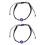 2Pcs Adjustable Black Evil Eye Braided Bracelet Woven Gift for Couples 8