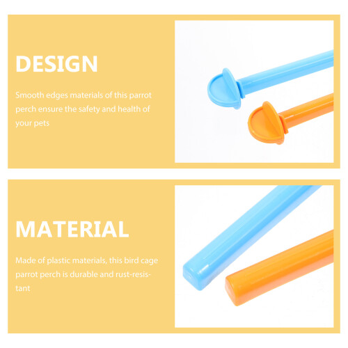 10Pièces Perchoirs Pour Perroquets Pour Cage Durable Coloré 2