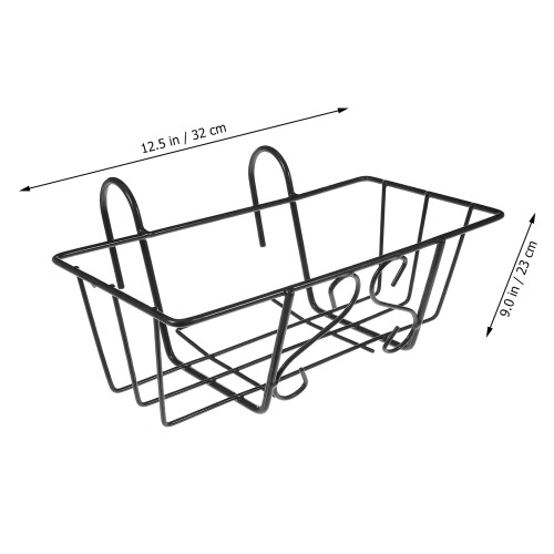 Porte-Pot Suspendu En Fer Noir Robuste Pour Jardin 1