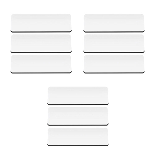 9Pcs White Wooden Name Badges DIY Clips Removable for Work 1