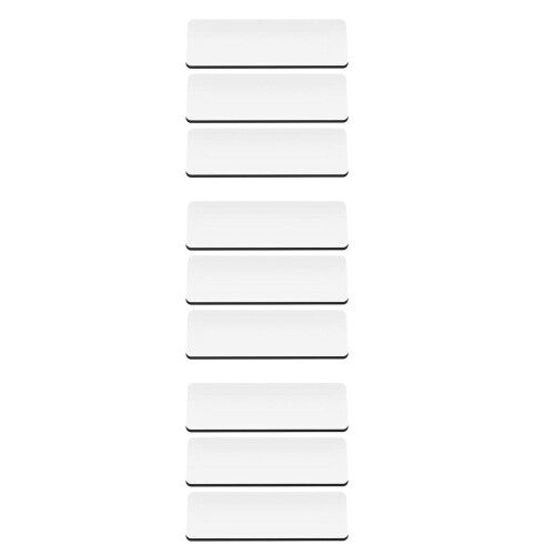 9Pcs White Wooden Name Badges DIY Clips Removable for Work 2