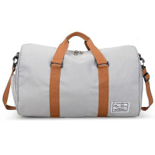 (light grey) Sports Gym Bag With Shoe Compartment&wet Pocket,travel Duffel Bag,weekend Bag Black