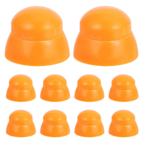 10Pz Coperture Per Dadi Gioco Bambini in Resistente Arancione