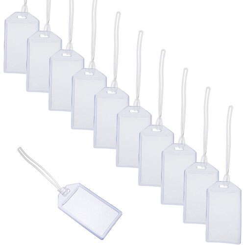 16Pz Custodia Porta PVC Con Per Badge