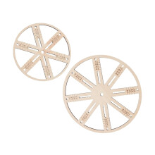 2Pz Guida Per Stoppino in Legno Beige Stabile Strumento Per