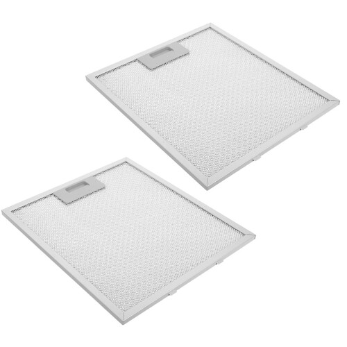2Pz Metallo Alluminio Per Cucina Grease Screen Argento