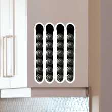 Kitchen Coffee Capsule Wall Rack Acrylic Holds 6 Capsules Black Finish