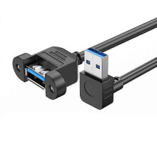 (1m Up)USB 3.0 Extension Cable USB 3.0 Male to Female With Screw Panel Mount for PC