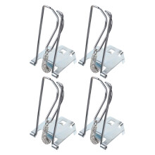 4Pz Clip Metallo Per Registratore Di Organizzatore Soldi Argento