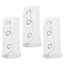3Pz Estensori Body Baby Tessuto Bianco Morbido Con Snap
