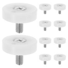 10Pz Di Ricambio Acciaio Nylon Per Cassetti Bianca
