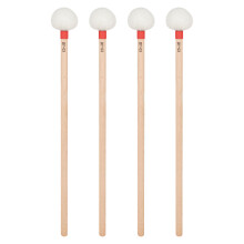 4Pz Mazzuoli Timpani Feltro Bianco Con Manico in Legno Performance Pro