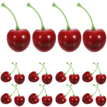 25Pz Frutta Finta Ciliegie Rosse Realistiche Per Decorazioni E Eventi