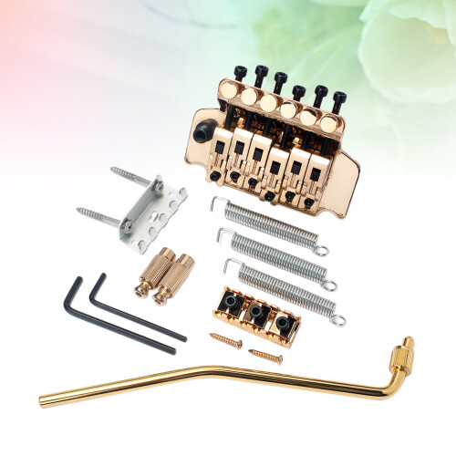 1Set Golden Metal Saddle Bridge for 6 String Guitar Replacement 1