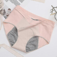 (2XL, Khaki) Urinary Incontinence Cotton Underwear Menstrual Leak Proof Absorption - Ri