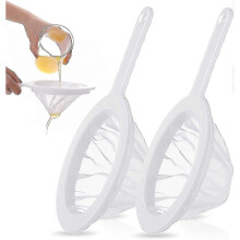 Plastic Handle Nylon Superfine Gauze Strainer Mesh Kitchen Filter Tool 2pcs/dd