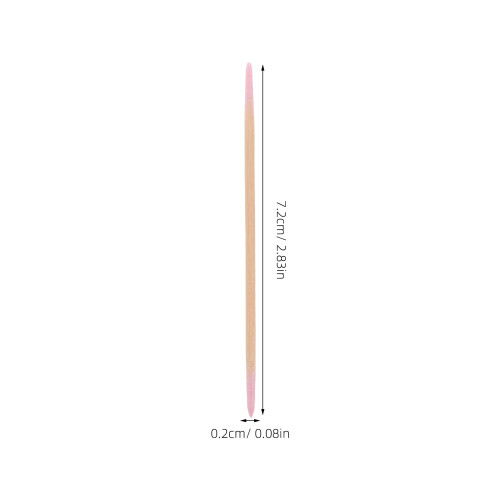 1500Pz Bastoncini Cotone Punta Fine Legno Rosa Strumenti Bellezza 1