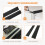 2Pièces Couvre Silicone Cuisine Résistant Chaleur Noir 5