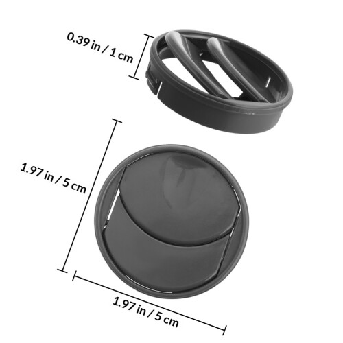 2Pz Diffusori Aria Auto ABS Nero Compatibili Per Posti 1