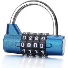 Resettable 4 Digit Combination Padlock, Gym Locker Lock, Resettable Heavy Duty Lock, 54mm/2.13" - RiRi